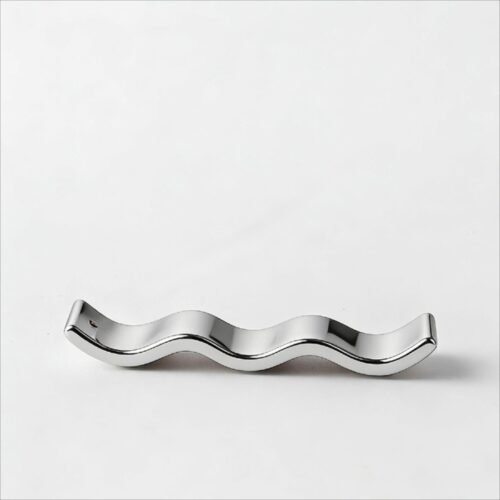 Modern Luxury Wave-Shaped Incense Holder - Silver Ceramic Incense Tray for Home Decor