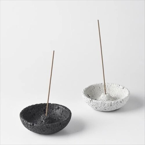 Wabi-Sabi Volcanic Texture Incense Holder - Minimalist Oriental Incense Burner & Home Decor Accent