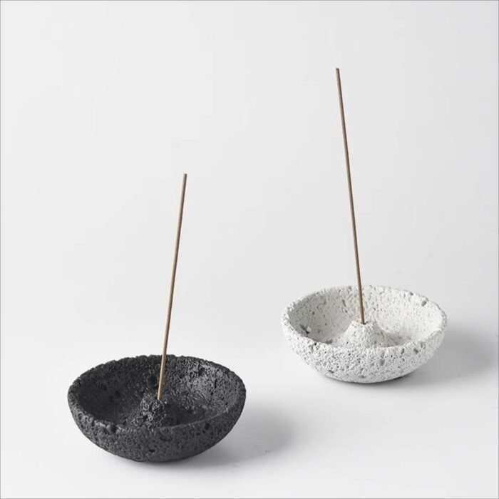 Wabi-Sabi Volcanic Texture Incense Holder - Minimalist Oriental Incense Burner & Home Decor Accent - Image 1