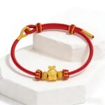 Elegant Chinese Zodiac Rabbit Fortune Grace Red Cord Bracelet - Stripe Security Authenticated