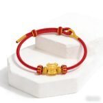 Luxury Chinese Zodiac Ox Fortune Blessing Red Cord Bracelet - Stripe Anti-Counterfeit Assured