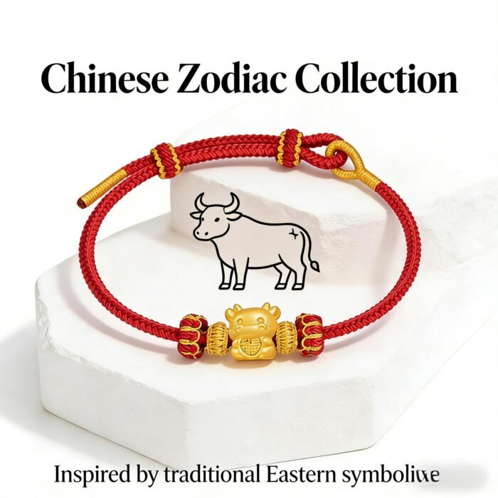 Luxury Chinese Zodiac Ox Fortune Blessing Red Cord Bracelet - Stripe Anti-Counterfeit Assured - Image 4