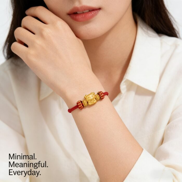 Luxury Chinese Zodiac Ox Fortune Blessing Red Cord Bracelet - Stripe Anti-Counterfeit Assured - Image 3