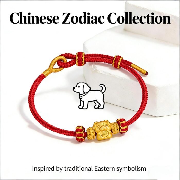 Faithful Chinese Zodiac Dog Fortune Loyalty Red Cord Bracelet - Stripe Security Assured - Image 4