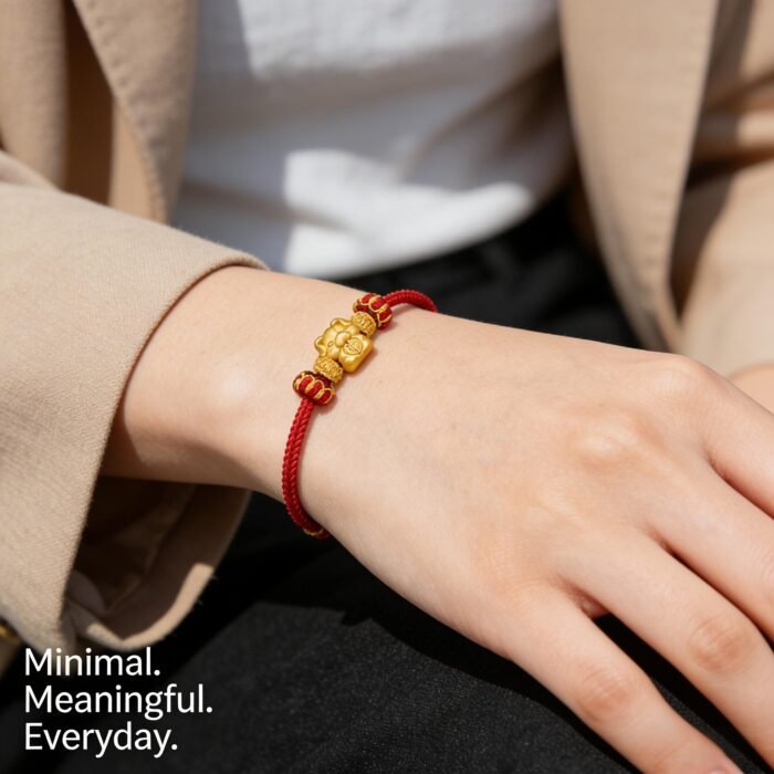Faithful Chinese Zodiac Dog Fortune Loyalty Red Cord Bracelet - Stripe Security Assured - Image 3