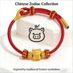 Charming Chinese Zodiac Pig Fortune Abundance Red Cord Bracelet - Stripe Safety Verified - Image 4