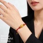 Serene Chinese Zodiac Goat Fortune Harmony Red Cord Bracelet - Stripe Safety Authenticated - Image 3