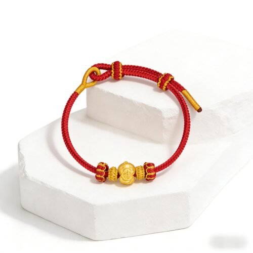 Sophisticated Chinese Zodiac Snake Fortune Wisdom Red Cord Bracelet - Stripe Anti-Fraud Certified