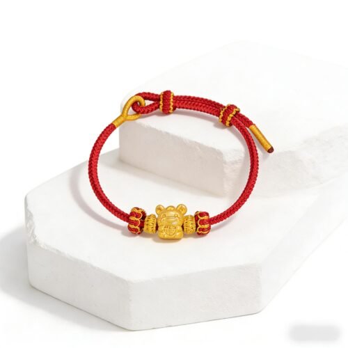 Vibrant Chinese Zodiac Horse Fortune Ambition Red Cord Bracelet - Stripe Security Assured