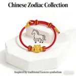 Vibrant Chinese Zodiac Horse Fortune Ambition Red Cord Bracelet - Stripe Security Assured - Image 4