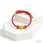 Bold Chinese Zodiac Rooster Fortune Confidence Red Cord Bracelet - Stripe Anti-Counterfeit Validated