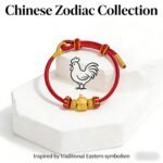 Bold Chinese Zodiac Rooster Fortune Confidence Red Cord Bracelet - Stripe Anti-Counterfeit Validated - Image 4